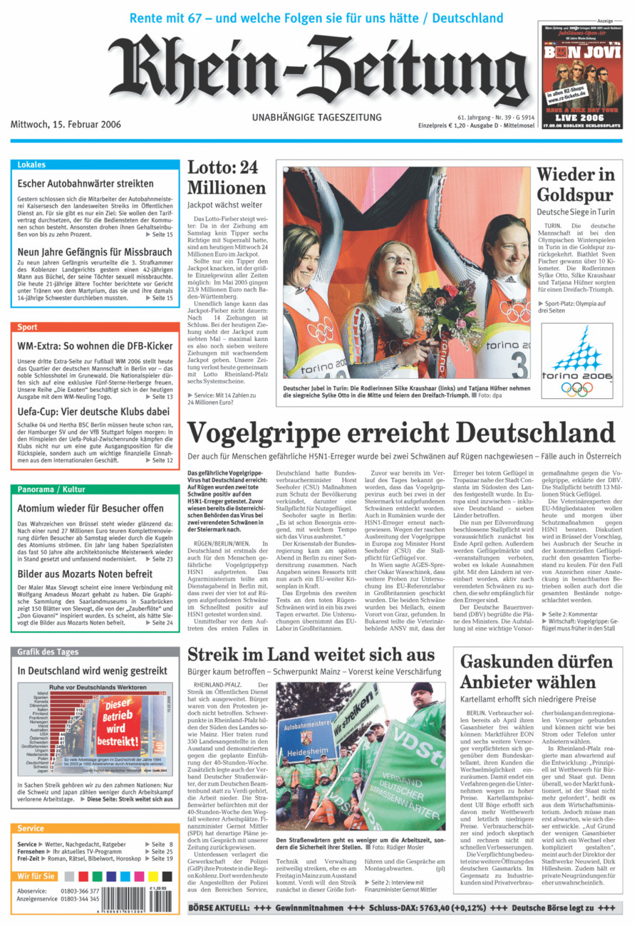 Rhein-Zeitung Kreis Cochem-Zell vom Mittwoch, 15.02.2006