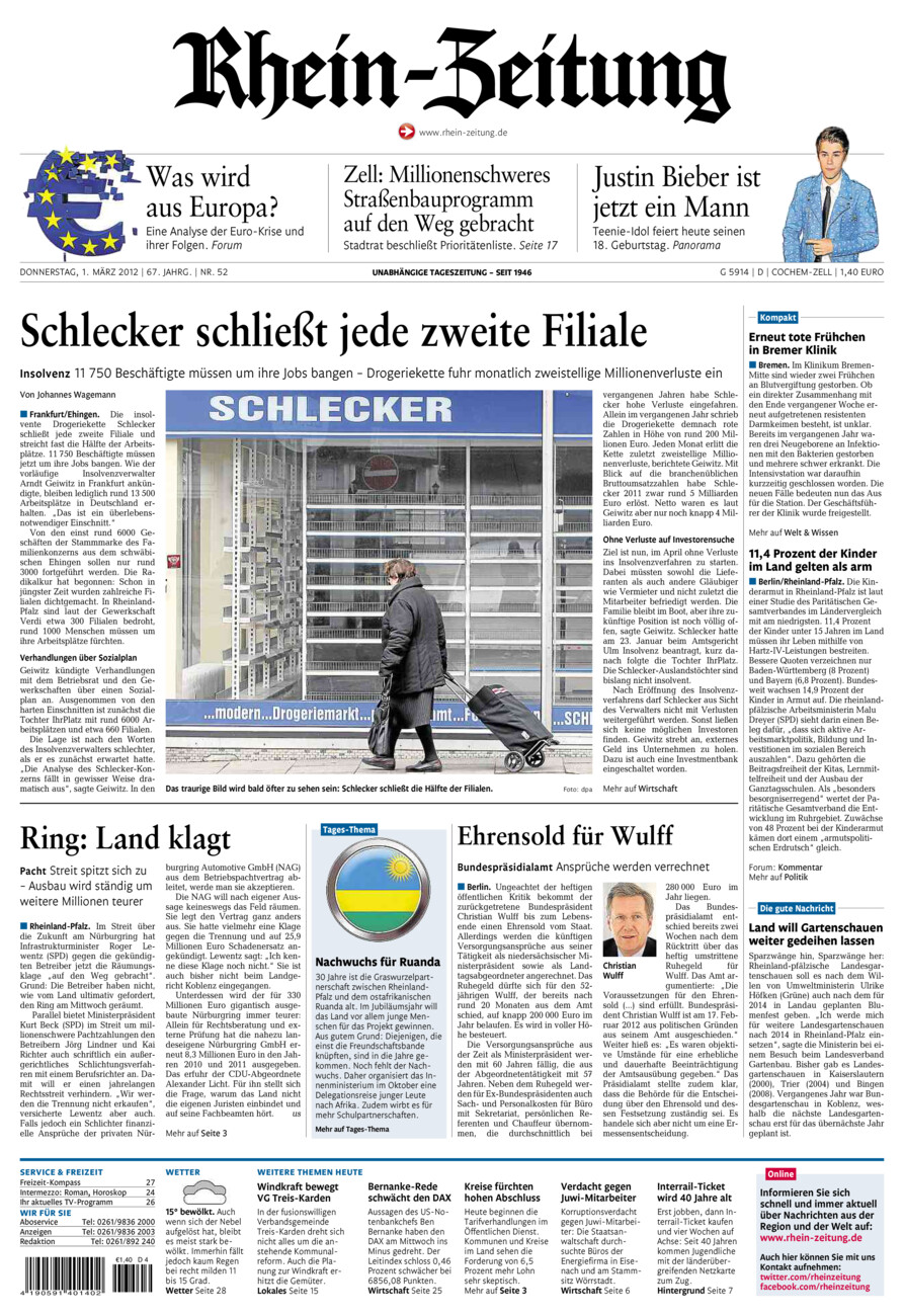 Rhein-Zeitung Kreis Cochem-Zell vom Donnerstag, 01.03.2012