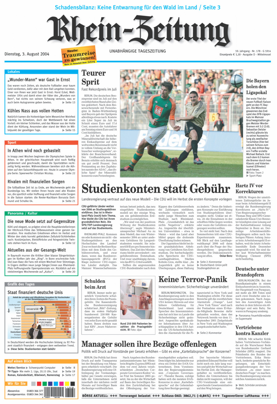 Rhein-Zeitung Kreis Cochem-Zell vom Dienstag, 03.08.2004