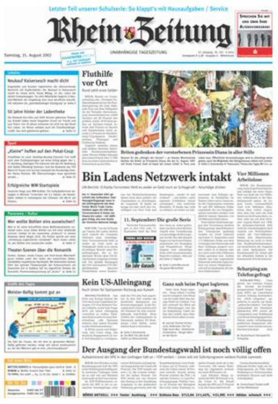 Rhein-Zeitung Kreis Cochem-Zell vom Samstag, 31.08.2002