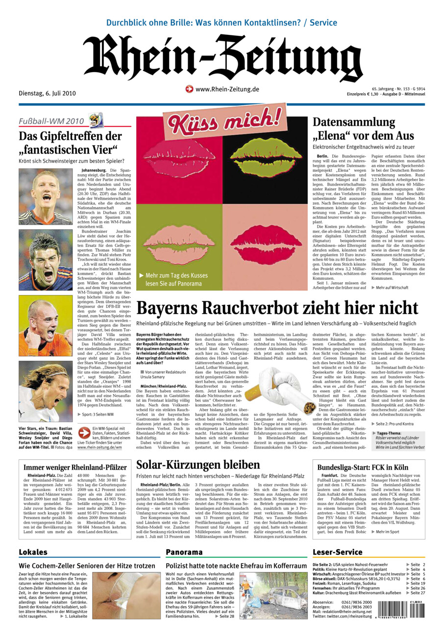 Rhein-Zeitung Kreis Cochem-Zell vom Dienstag, 06.07.2010