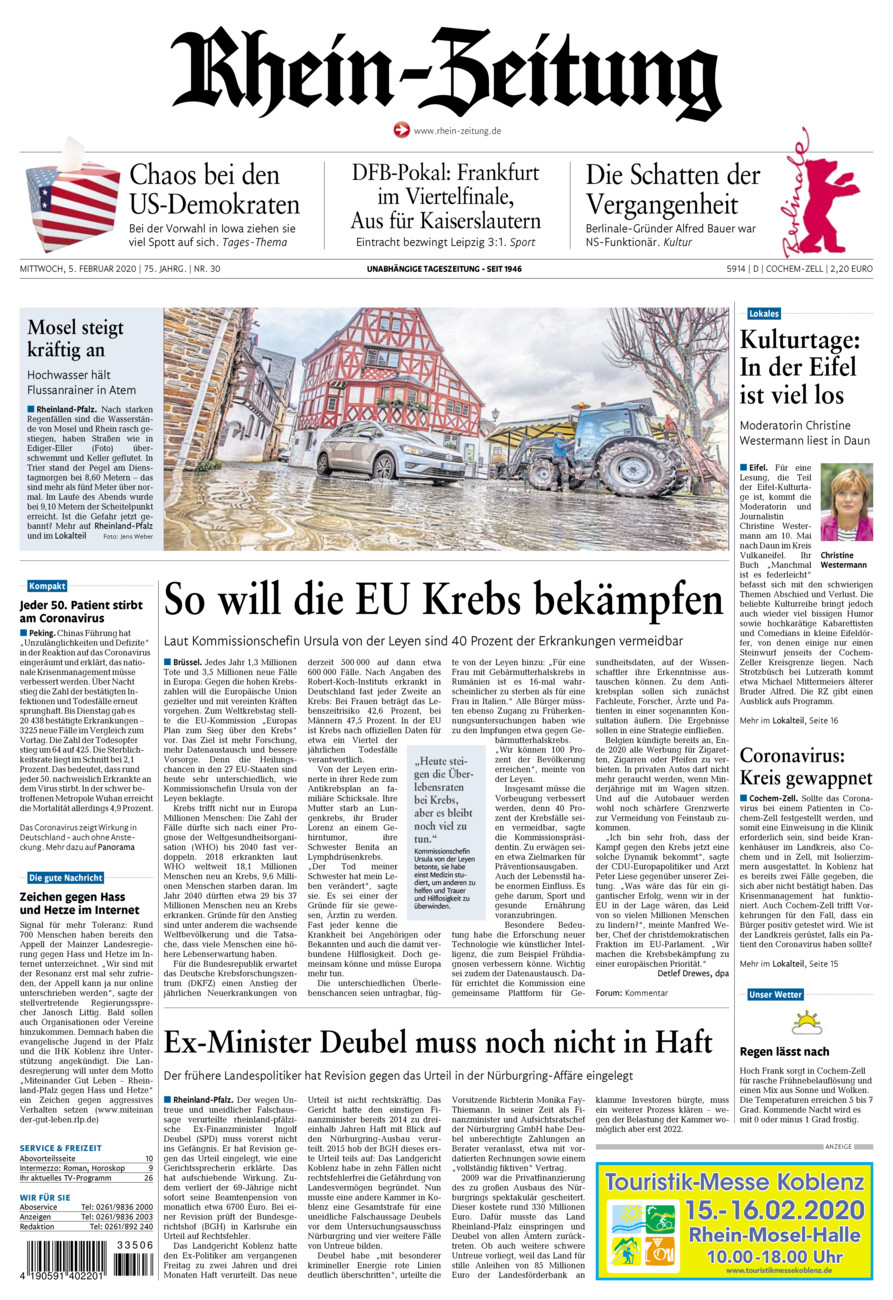 Rhein-Zeitung Kreis Cochem-Zell vom Mittwoch, 05.02.2020