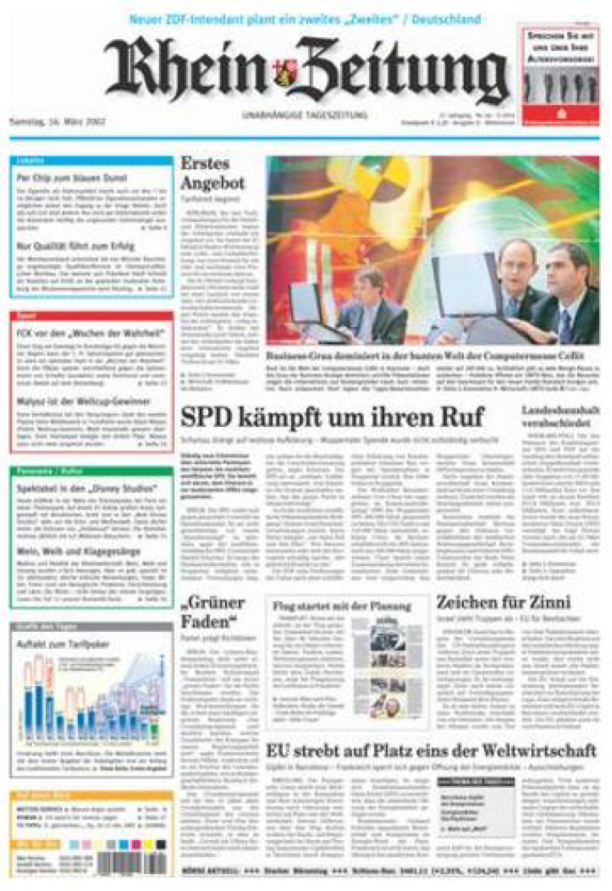Rhein-Zeitung Kreis Cochem-Zell vom Samstag, 16.03.2002