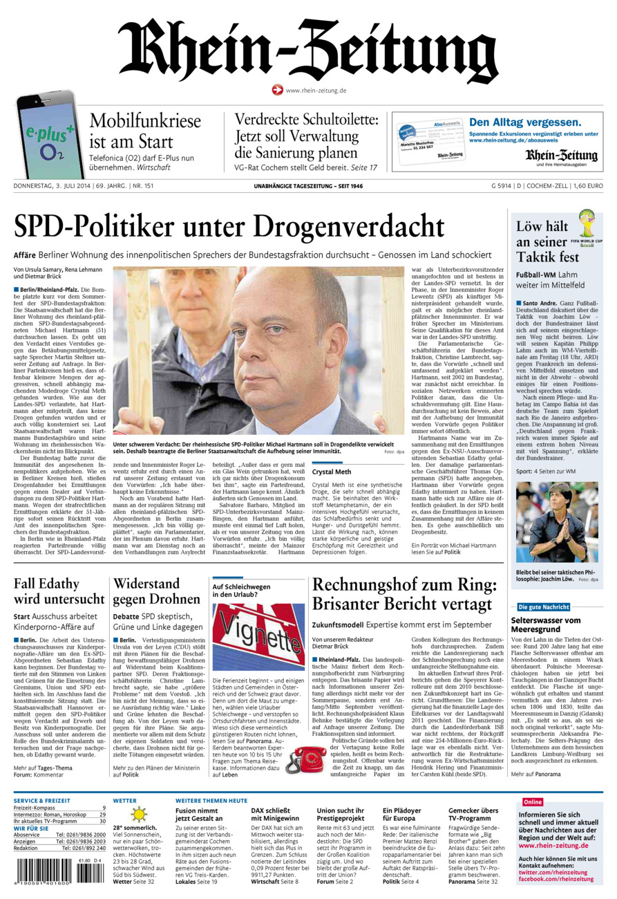 Rhein-Zeitung Kreis Cochem-Zell vom Donnerstag, 03.07.2014