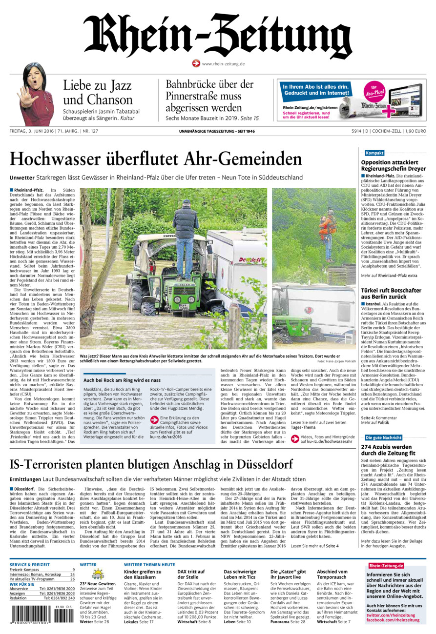 Rhein-Zeitung Kreis Cochem-Zell vom Freitag, 03.06.2016