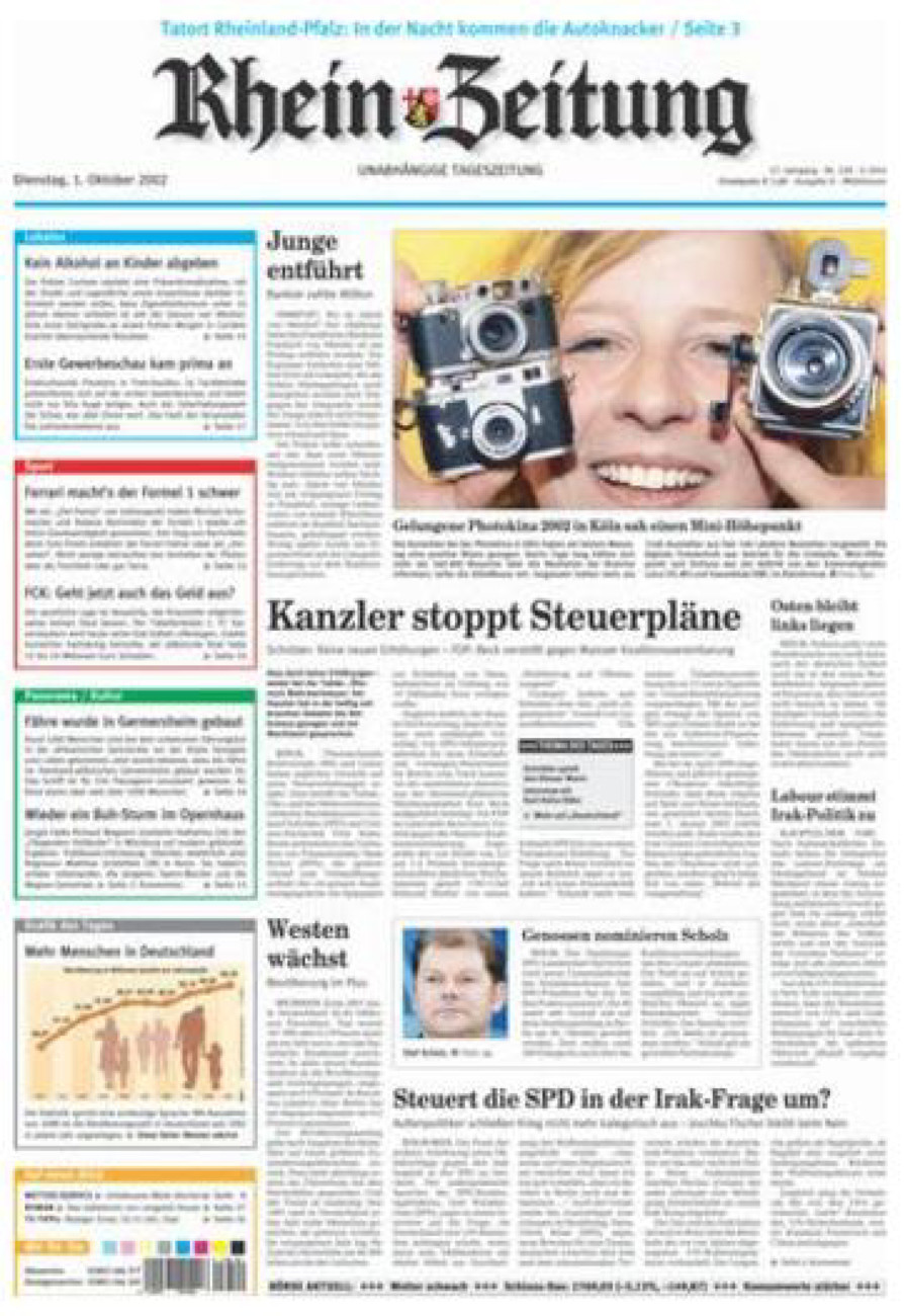 Rhein-Zeitung Kreis Cochem-Zell vom Dienstag, 01.10.2002