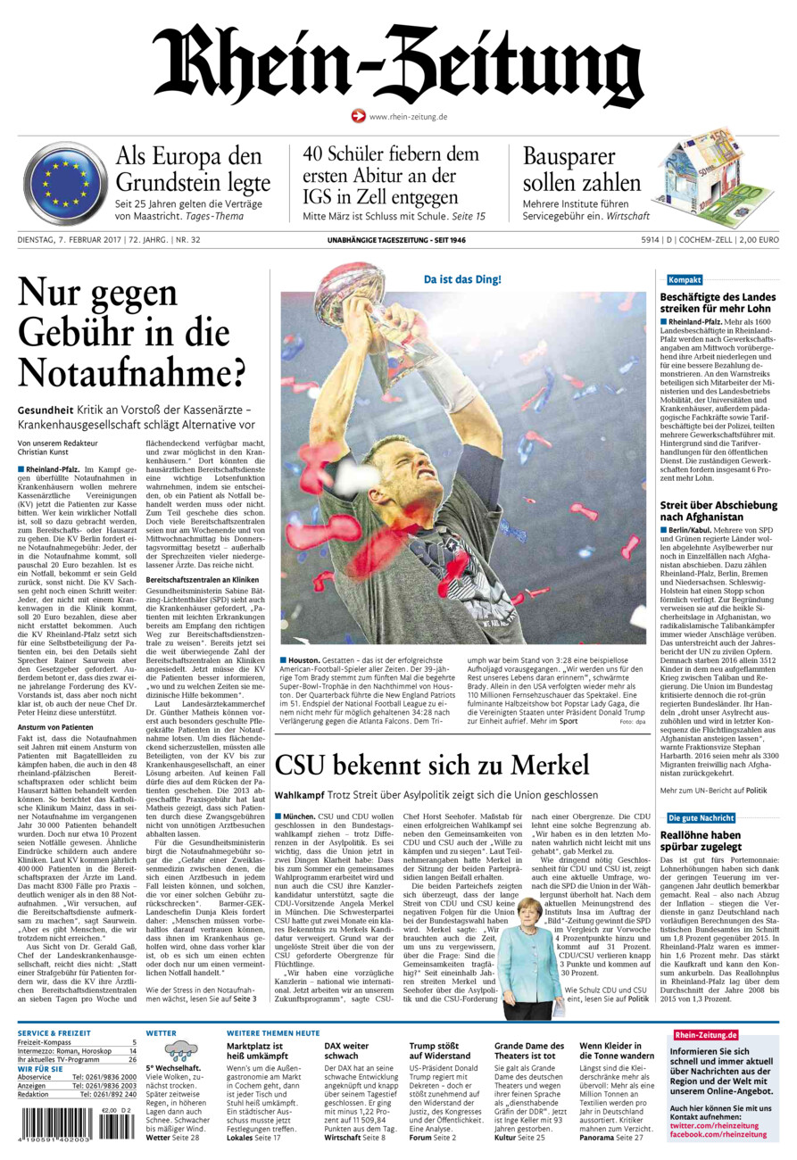 Rhein-Zeitung Kreis Cochem-Zell vom Dienstag, 07.02.2017