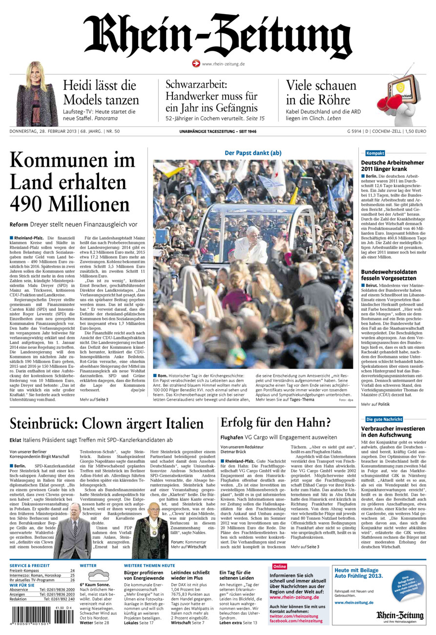 Rhein-Zeitung Kreis Cochem-Zell vom Donnerstag, 28.02.2013