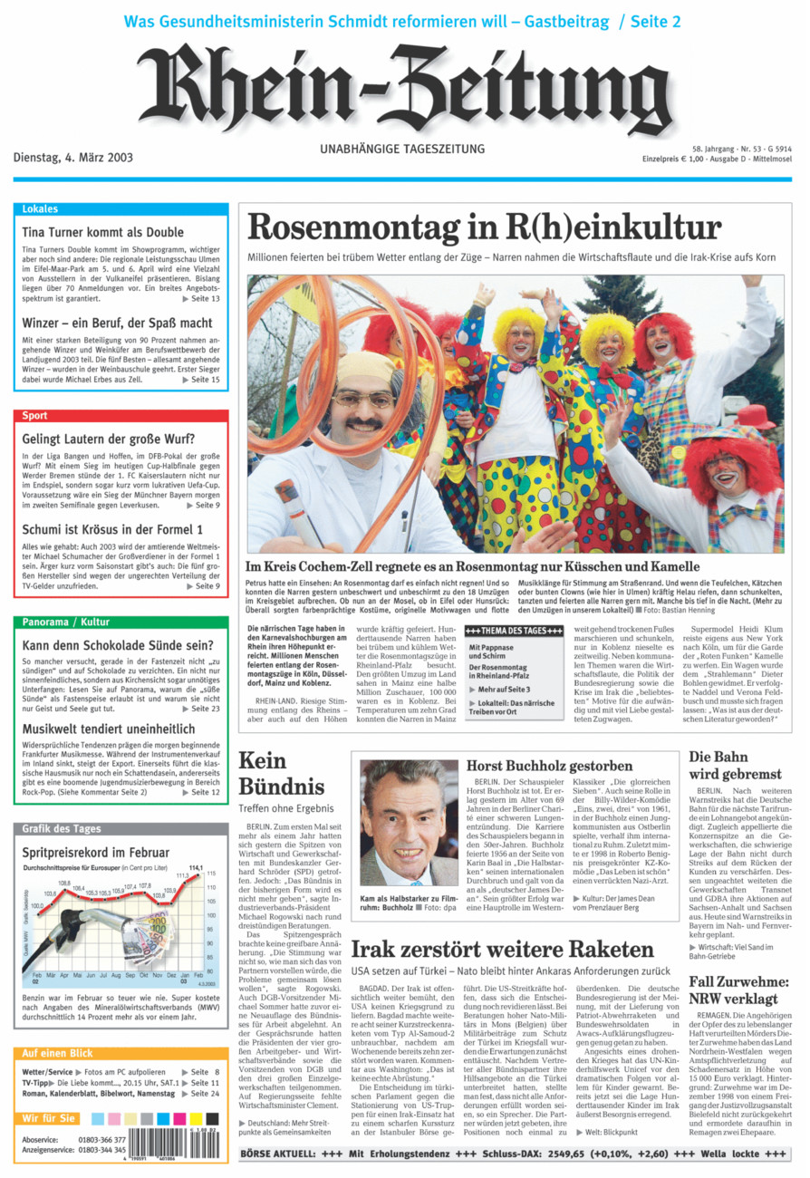 Rhein-Zeitung Kreis Cochem-Zell vom Dienstag, 04.03.2003