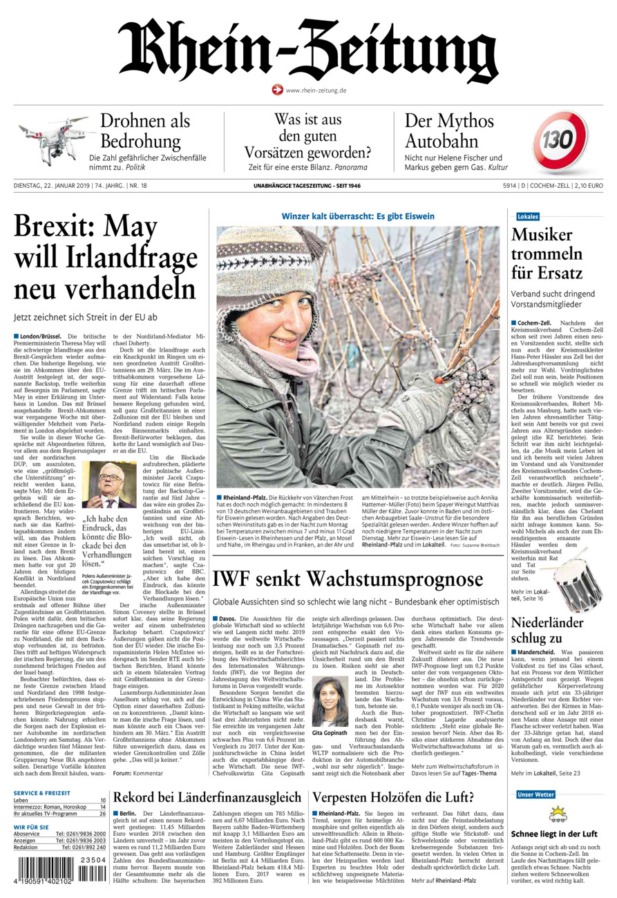 Rhein-Zeitung Kreis Cochem-Zell vom Dienstag, 22.01.2019