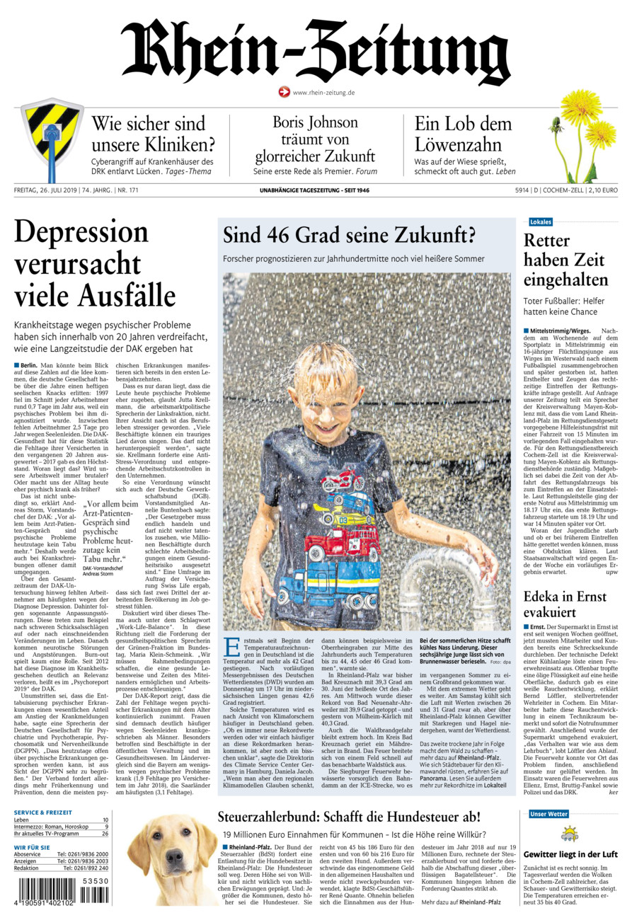 Rhein-Zeitung Kreis Cochem-Zell vom Freitag, 26.07.2019