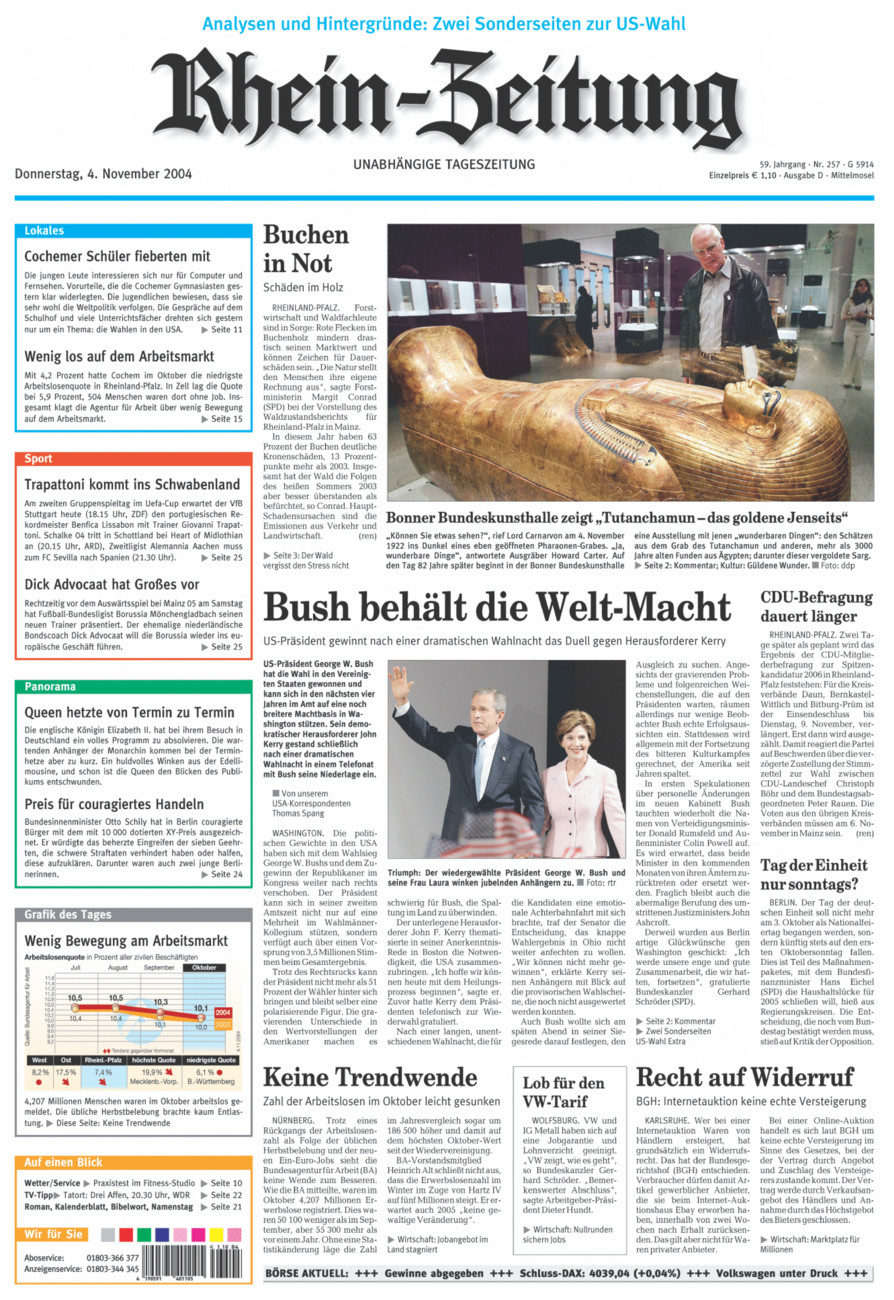 Rhein-Zeitung Kreis Cochem-Zell vom Donnerstag, 04.11.2004