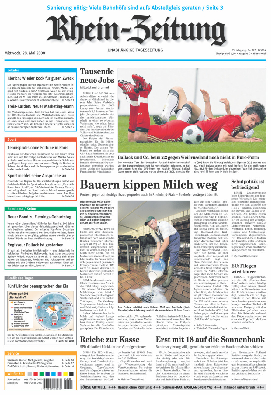 Rhein-Zeitung Kreis Cochem-Zell vom Mittwoch, 28.05.2008