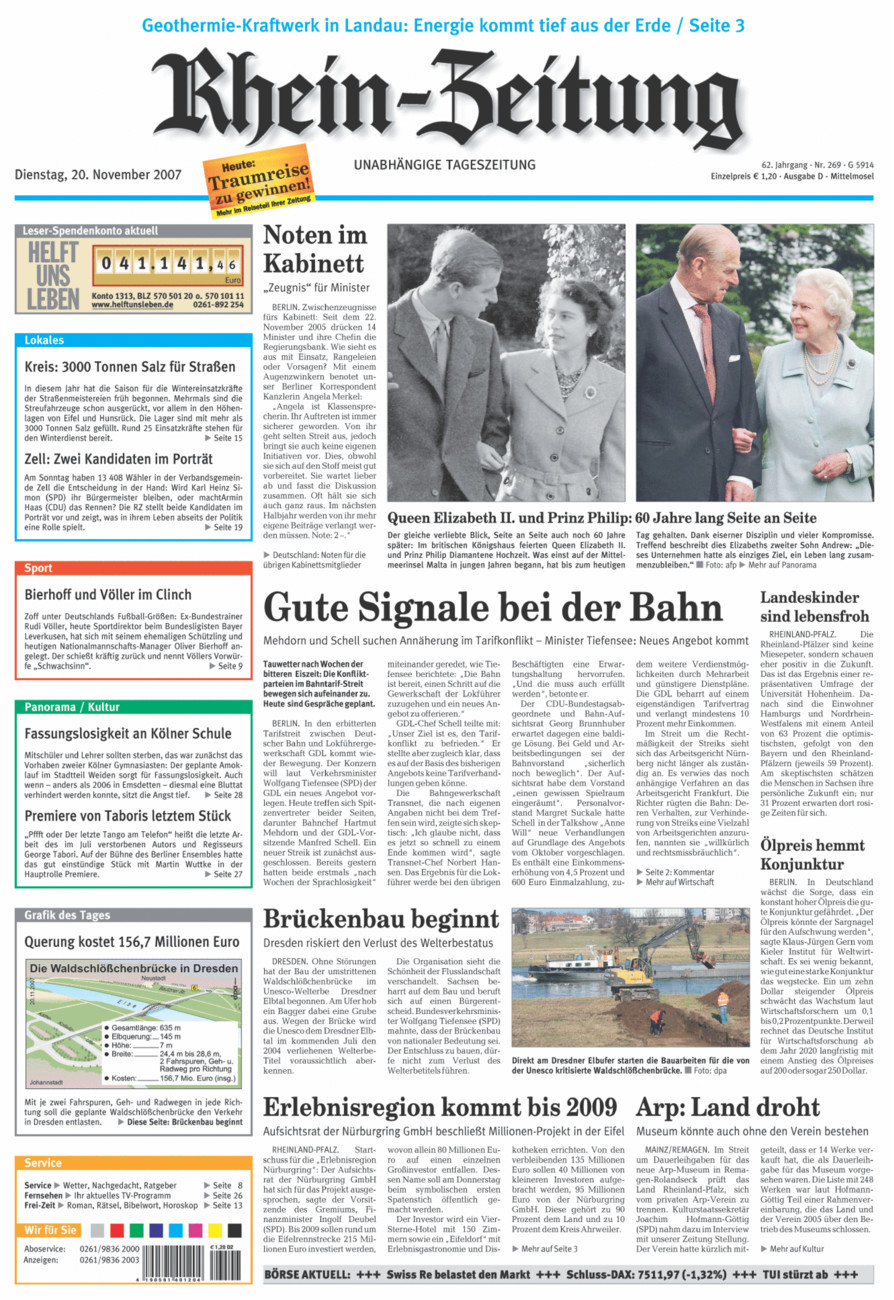 Rhein-Zeitung Kreis Cochem-Zell vom Dienstag, 20.11.2007