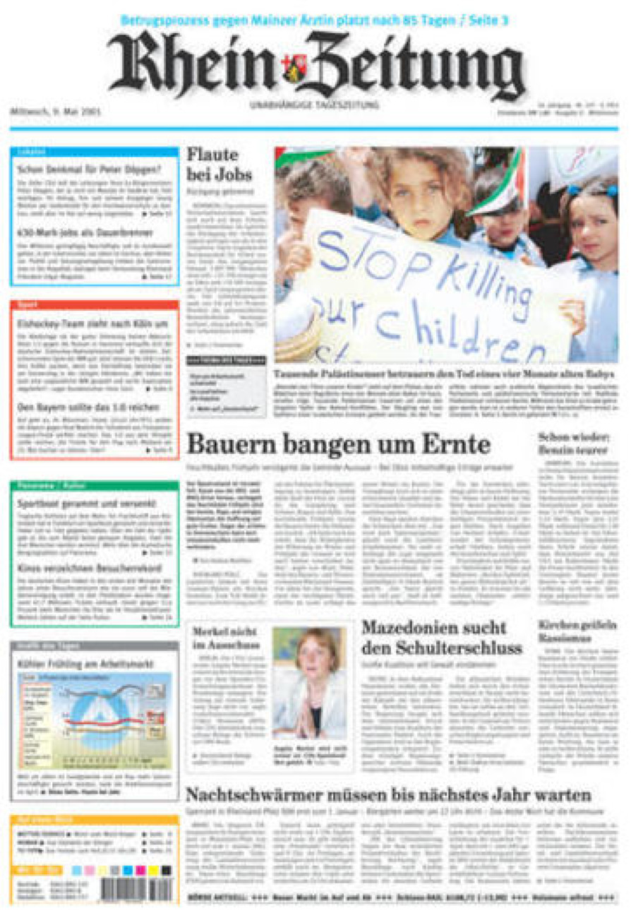 Rhein-Zeitung Kreis Cochem-Zell vom Mittwoch, 09.05.2001