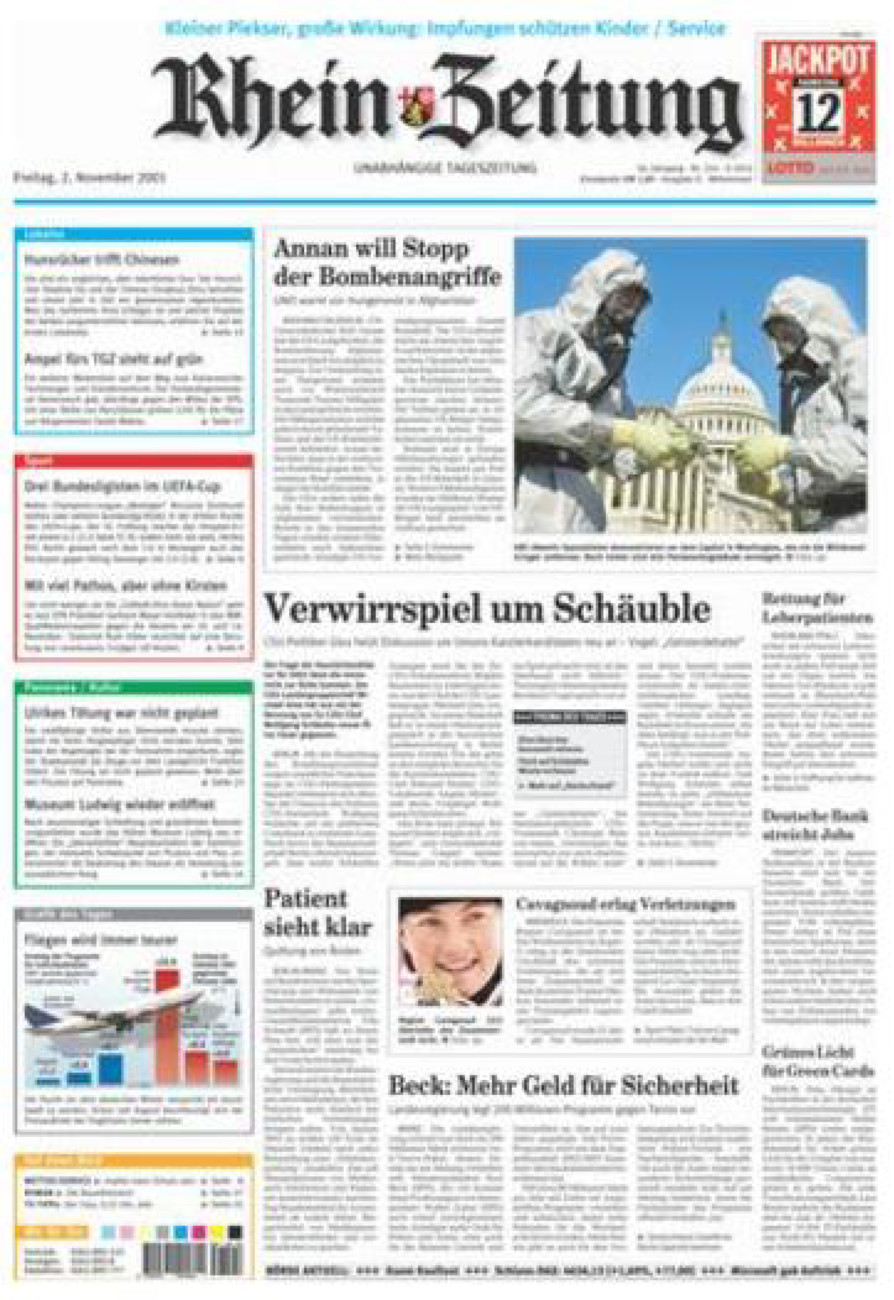 Rhein-Zeitung Kreis Cochem-Zell vom Freitag, 02.11.2001