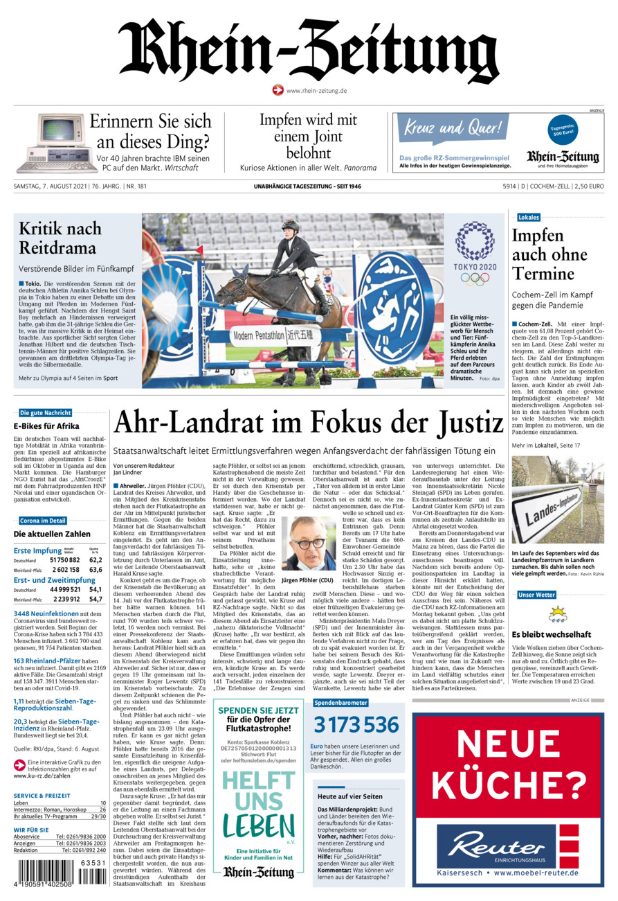 Rhein-Zeitung Kreis Cochem-Zell vom Samstag, 07.08.2021