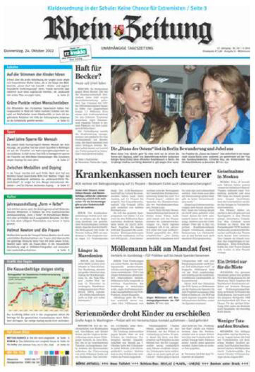 Rhein-Zeitung Kreis Cochem-Zell vom Donnerstag, 24.10.2002