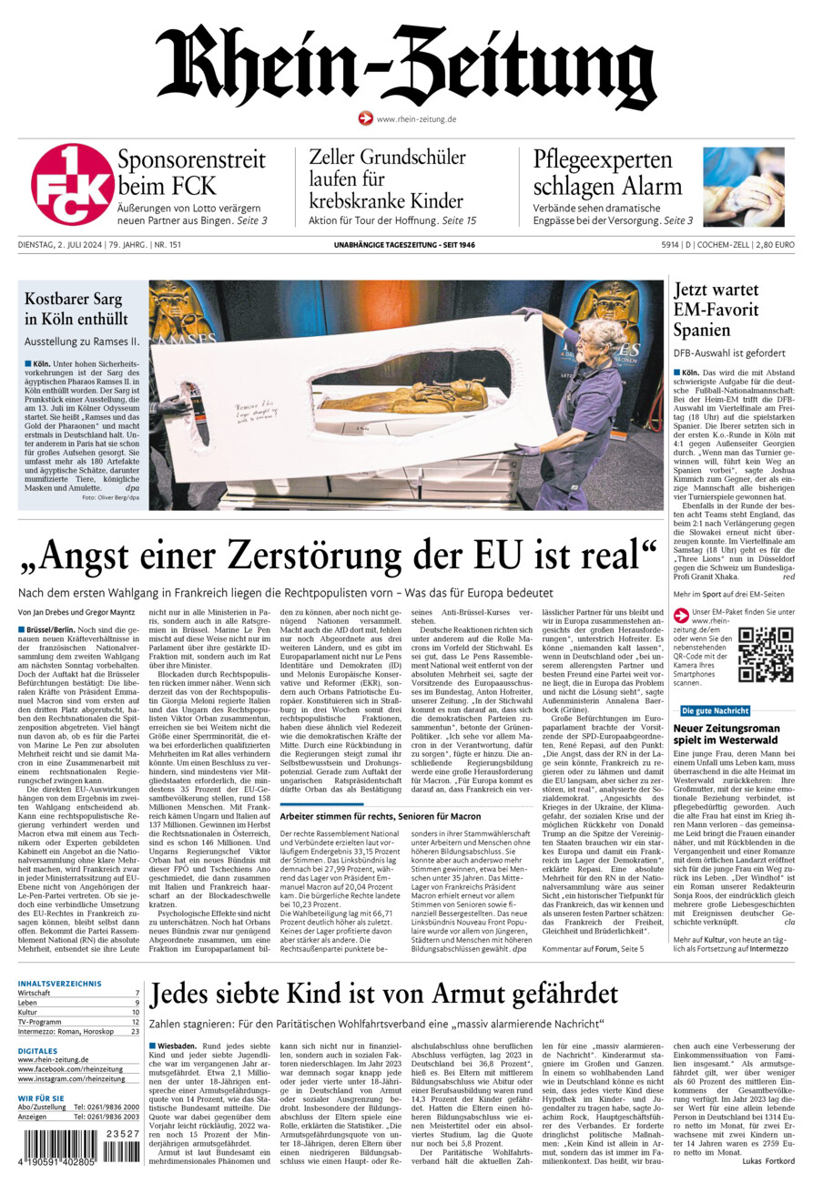 Rhein-Zeitung Kreis Cochem-Zell vom Dienstag, 02.07.2024