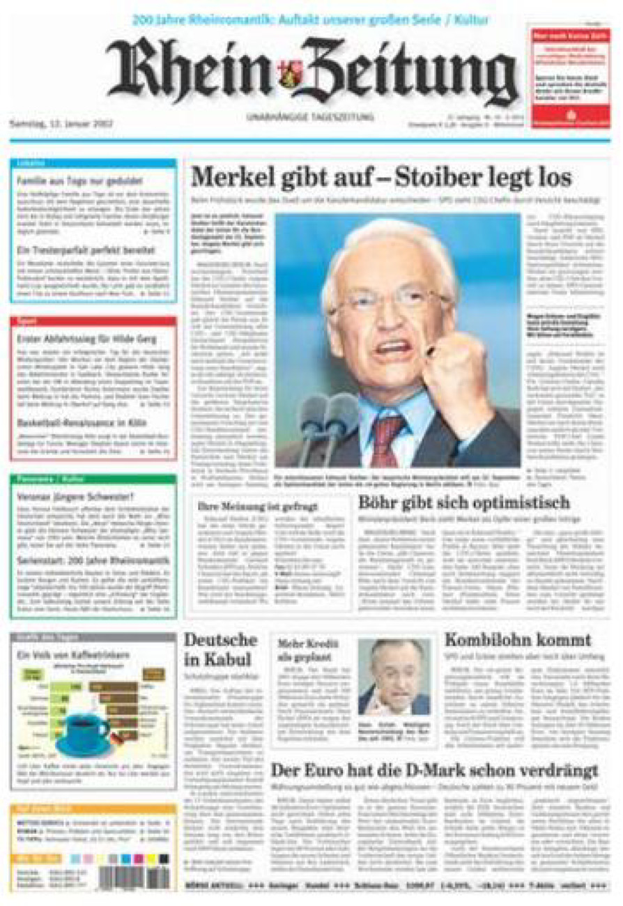 Rhein-Zeitung Kreis Cochem-Zell vom Samstag, 12.01.2002