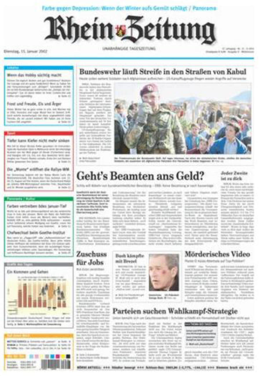 Rhein-Zeitung Kreis Cochem-Zell vom Dienstag, 15.01.2002