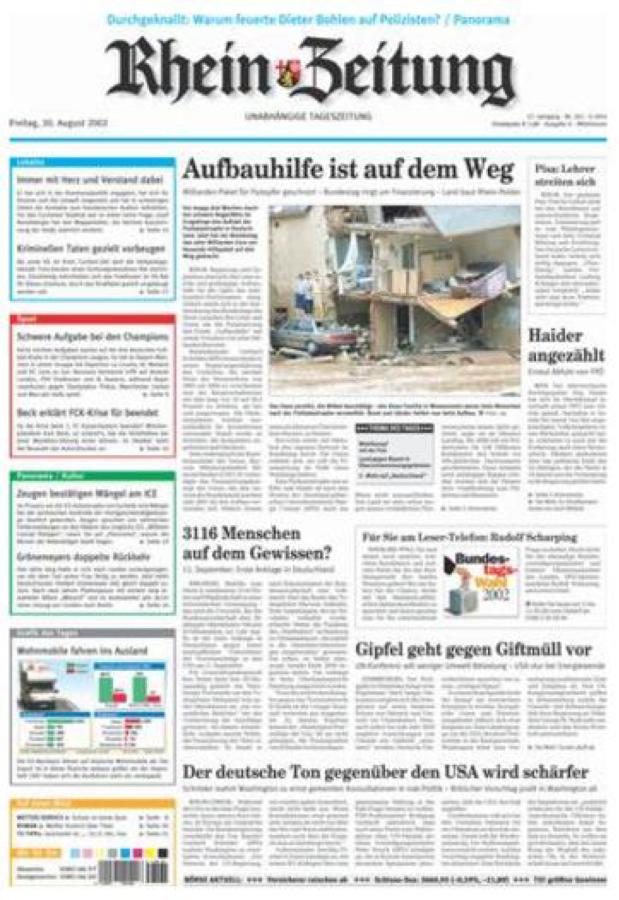Rhein-Zeitung Kreis Cochem-Zell vom Freitag, 30.08.2002