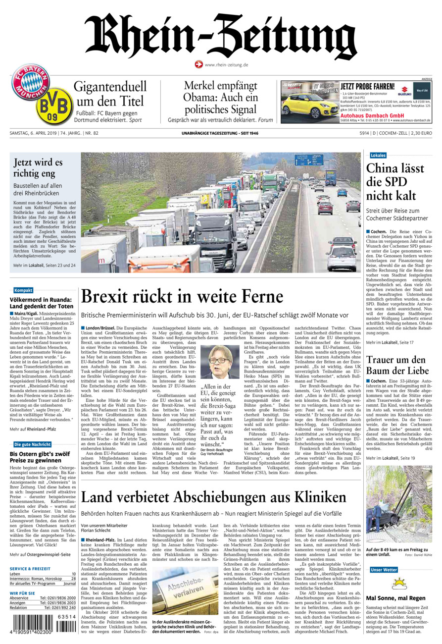 Rhein-Zeitung Kreis Cochem-Zell vom Samstag, 06.04.2019