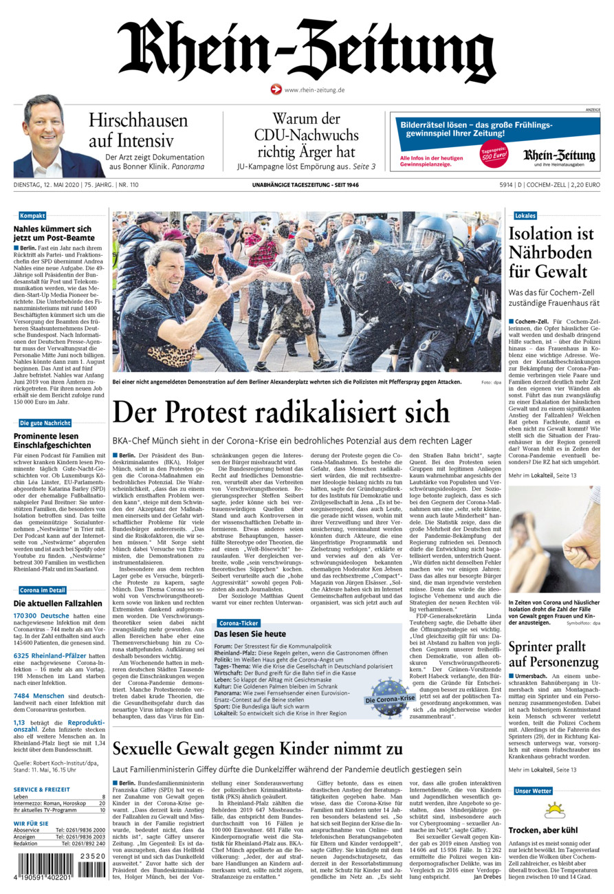 Rhein-Zeitung Kreis Cochem-Zell vom Dienstag, 12.05.2020