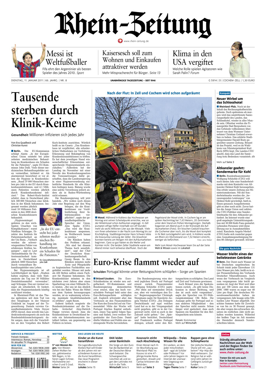 Rhein-Zeitung Kreis Cochem-Zell vom Dienstag, 11.01.2011
