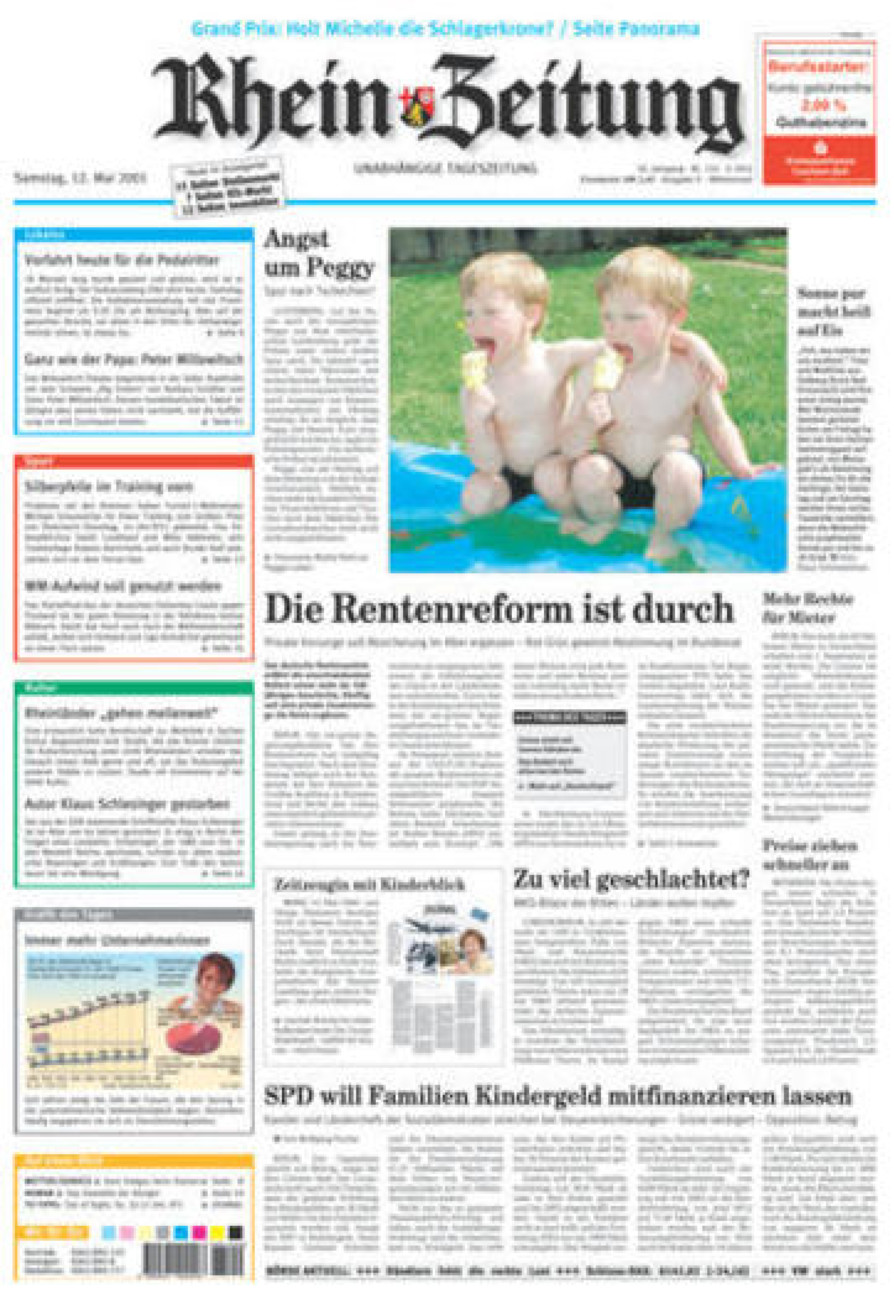 Rhein-Zeitung Kreis Cochem-Zell vom Samstag, 12.05.2001