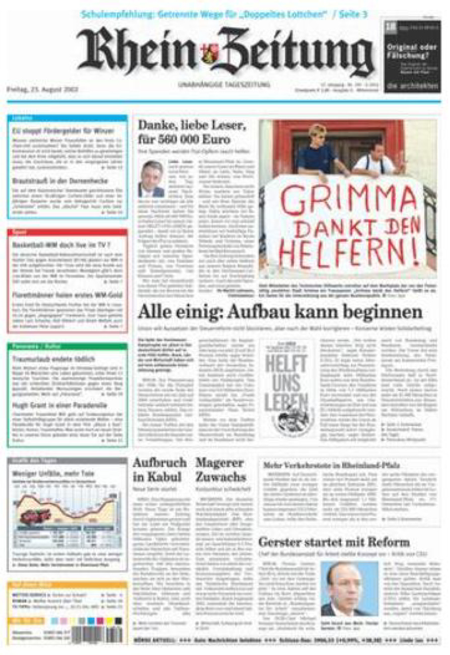 Rhein-Zeitung Kreis Cochem-Zell vom Freitag, 23.08.2002