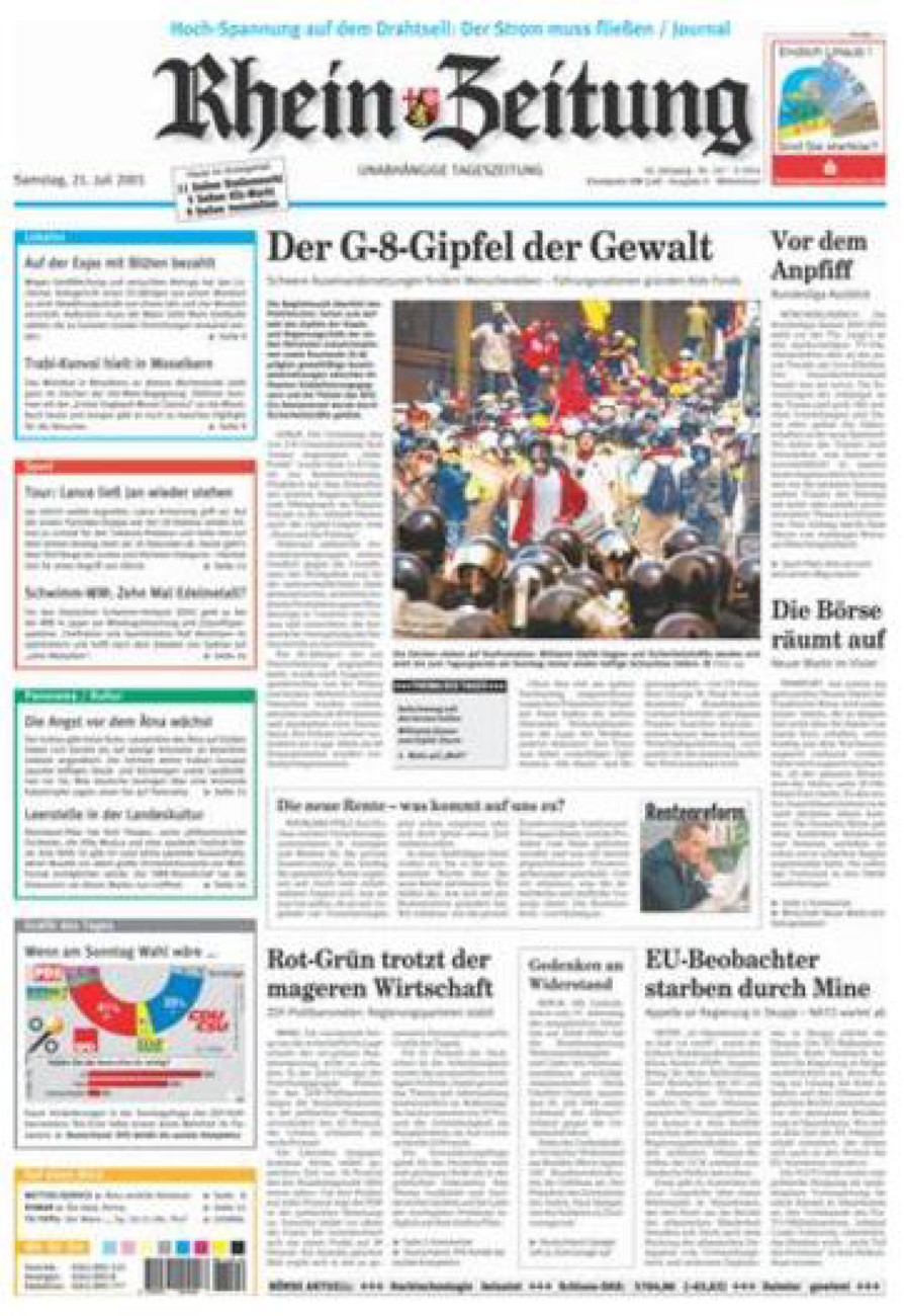 Rhein-Zeitung Kreis Cochem-Zell vom Samstag, 21.07.2001