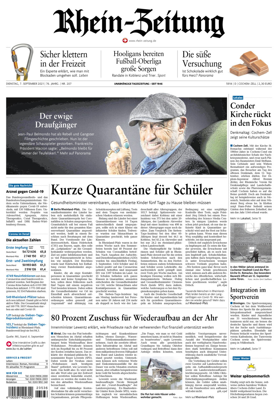 Rhein-Zeitung Kreis Cochem-Zell vom Dienstag, 07.09.2021