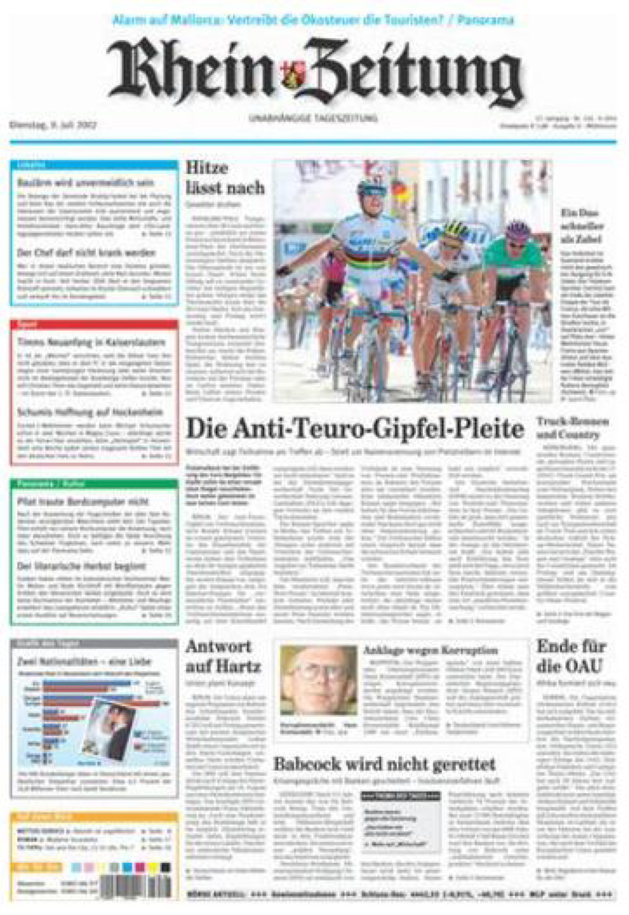 Rhein-Zeitung Kreis Cochem-Zell vom Dienstag, 09.07.2002