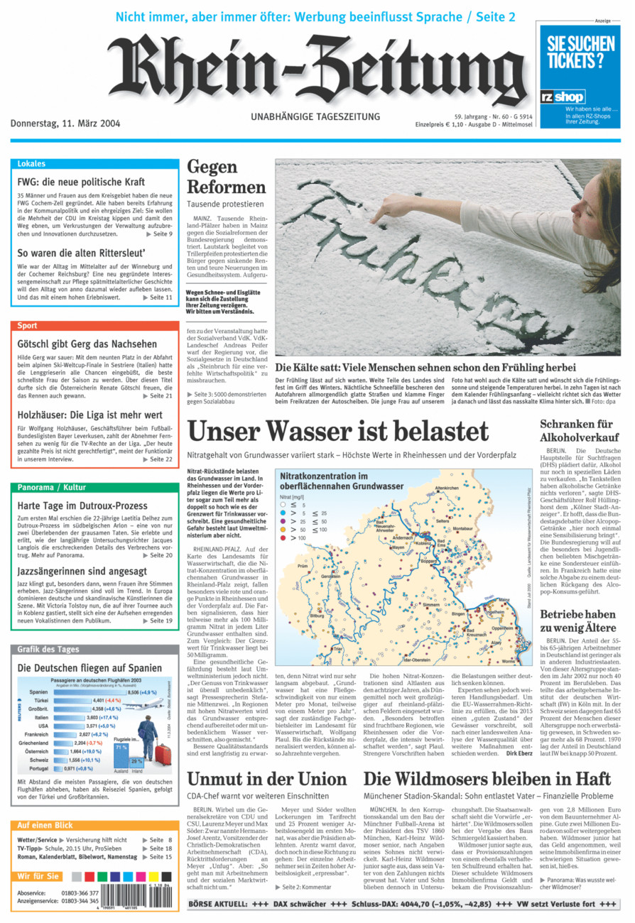 Rhein-Zeitung Kreis Cochem-Zell vom Donnerstag, 11.03.2004