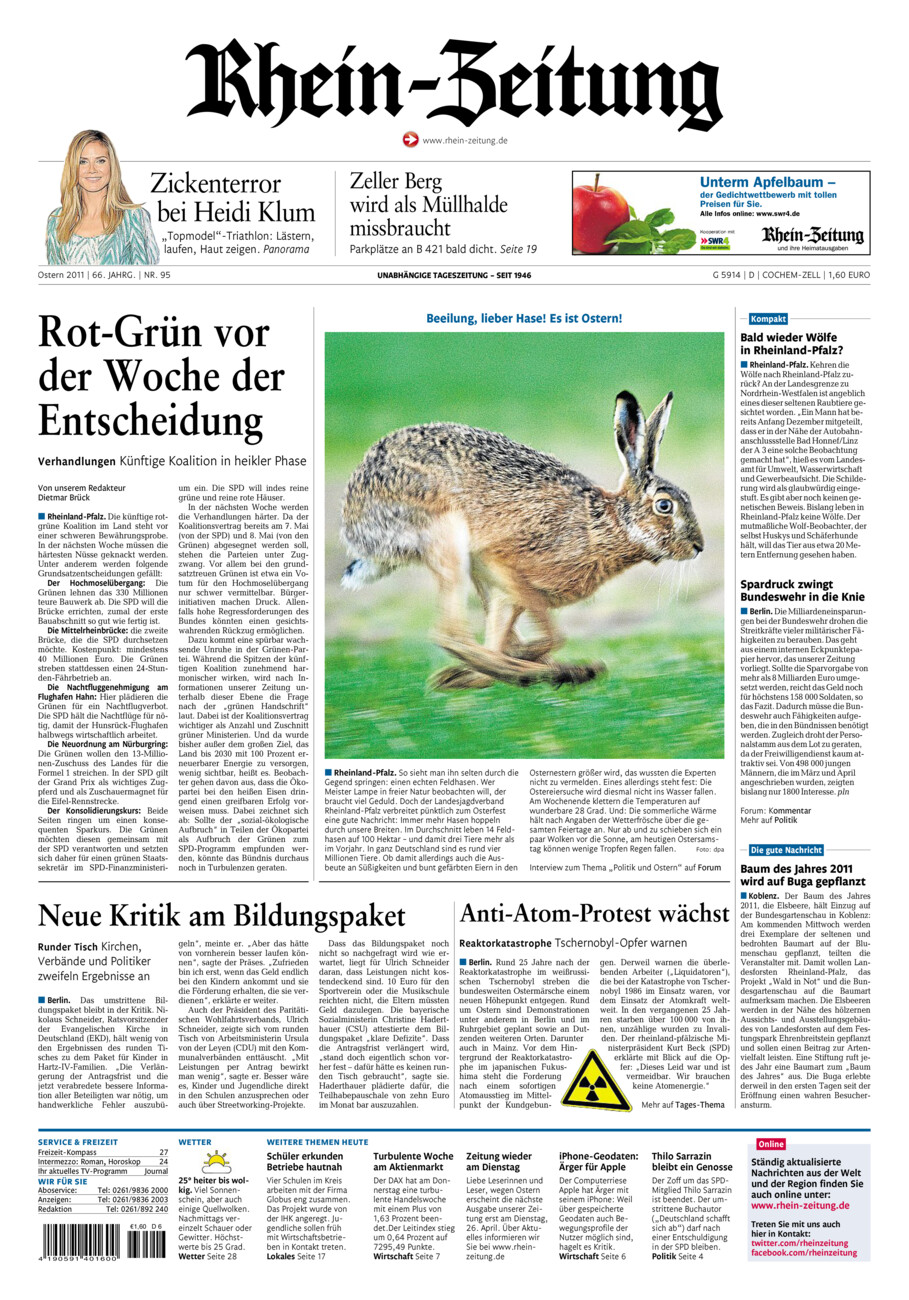 Rhein-Zeitung Kreis Cochem-Zell vom Samstag, 23.04.2011