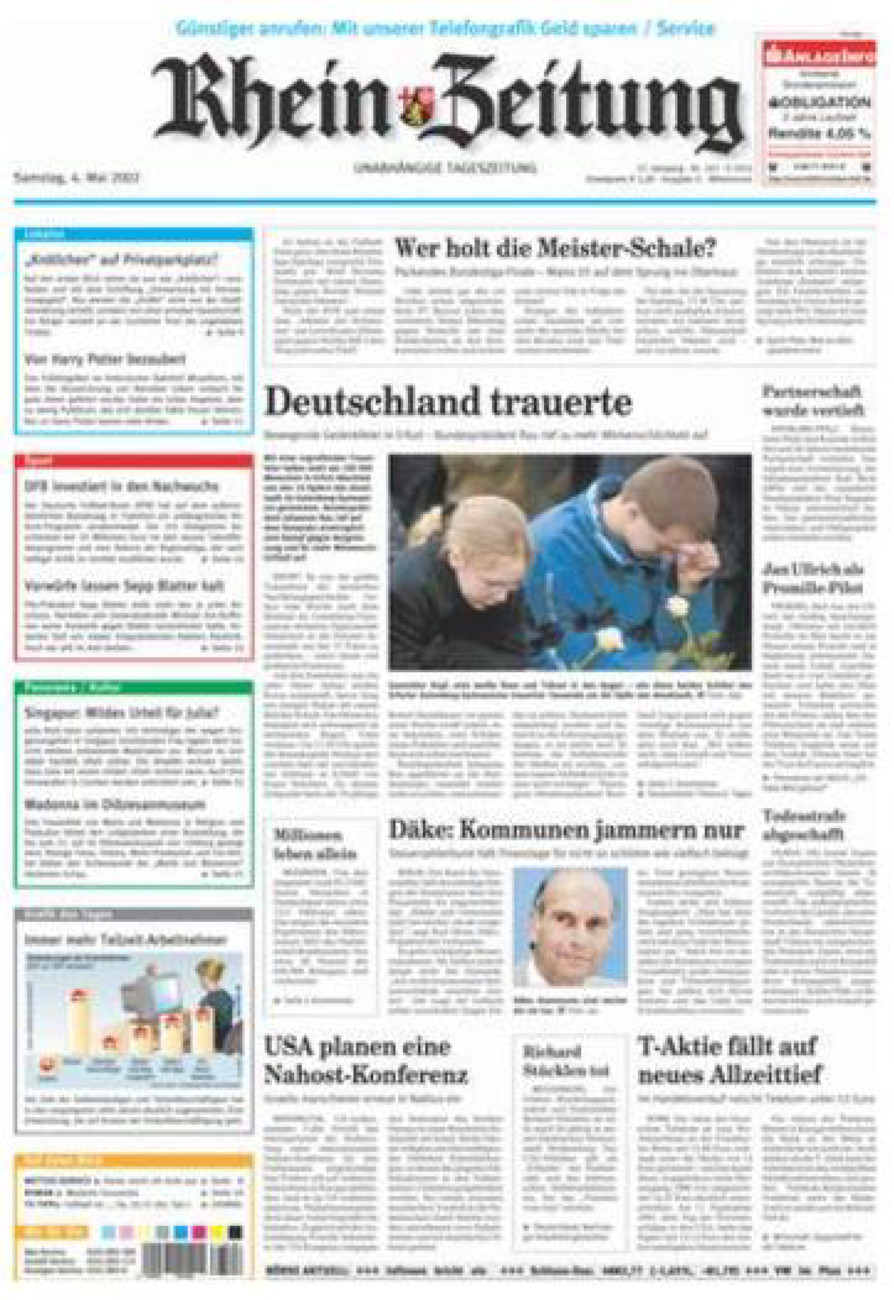 Rhein-Zeitung Kreis Cochem-Zell vom Samstag, 04.05.2002