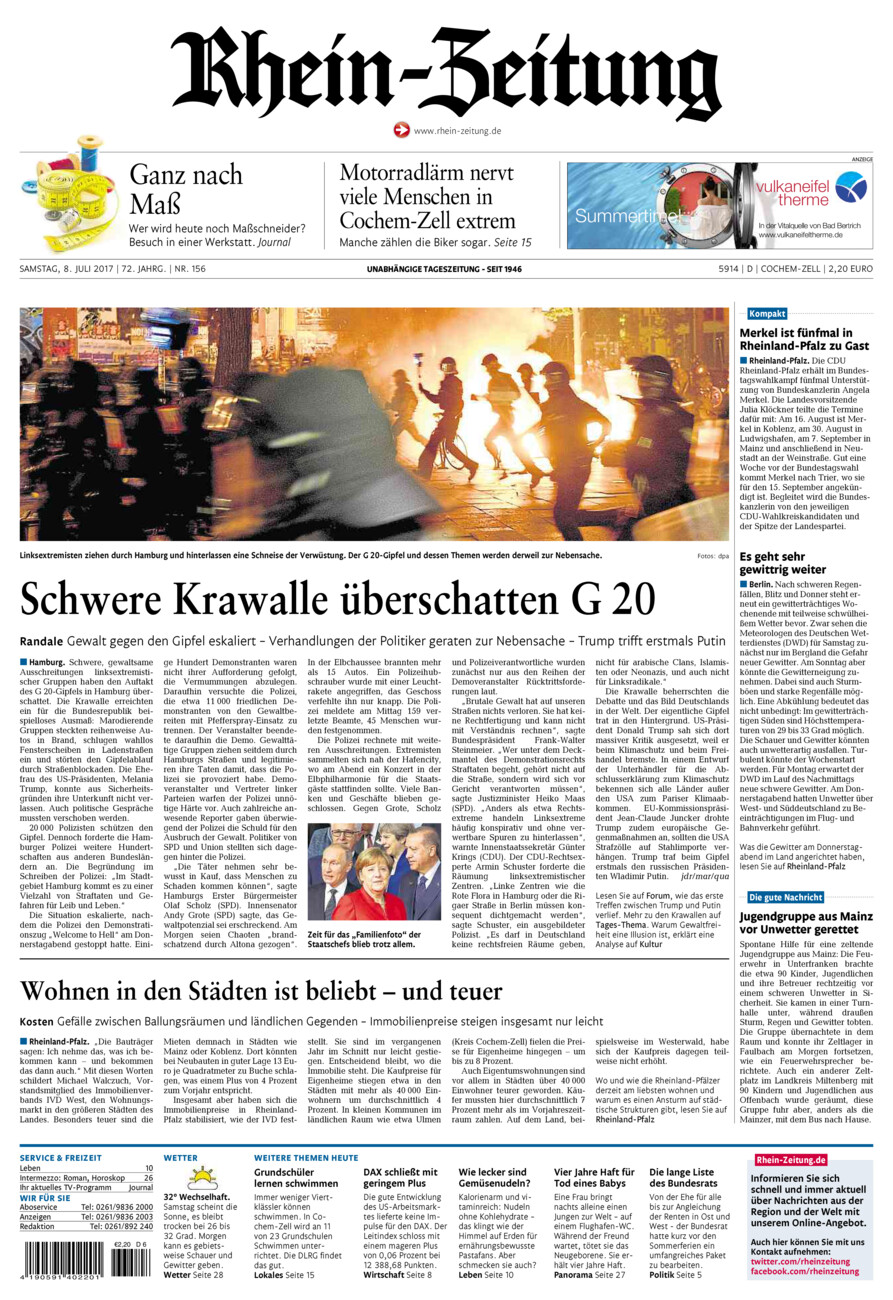 Rhein-Zeitung Kreis Cochem-Zell vom Samstag, 08.07.2017
