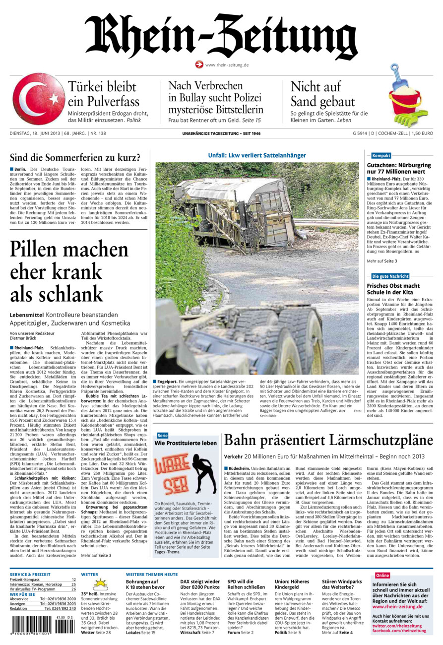 Rhein-Zeitung Kreis Cochem-Zell vom Dienstag, 18.06.2013