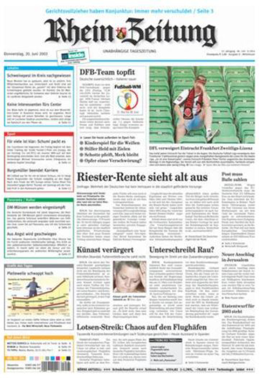 Rhein-Zeitung Kreis Cochem-Zell vom Donnerstag, 20.06.2002