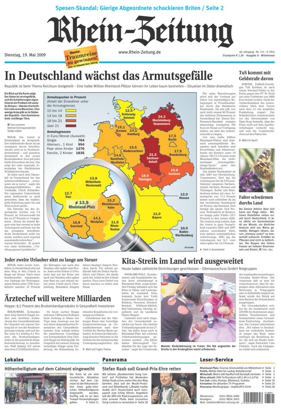 Rhein-Zeitung Kreis Cochem-Zell vom Dienstag, 19.05.2009