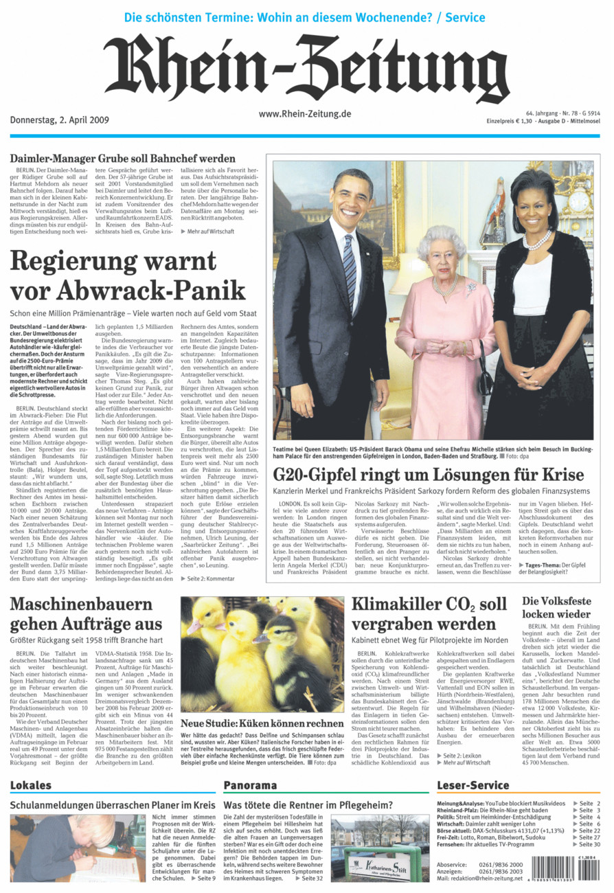 Rhein-Zeitung Kreis Cochem-Zell vom Donnerstag, 02.04.2009