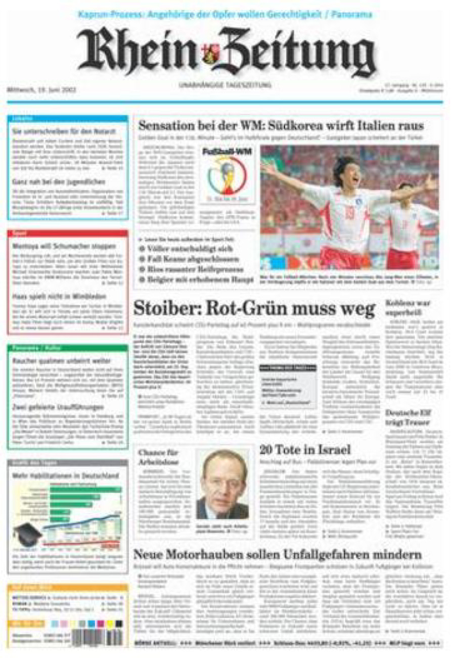 Rhein-Zeitung Kreis Cochem-Zell vom Mittwoch, 19.06.2002