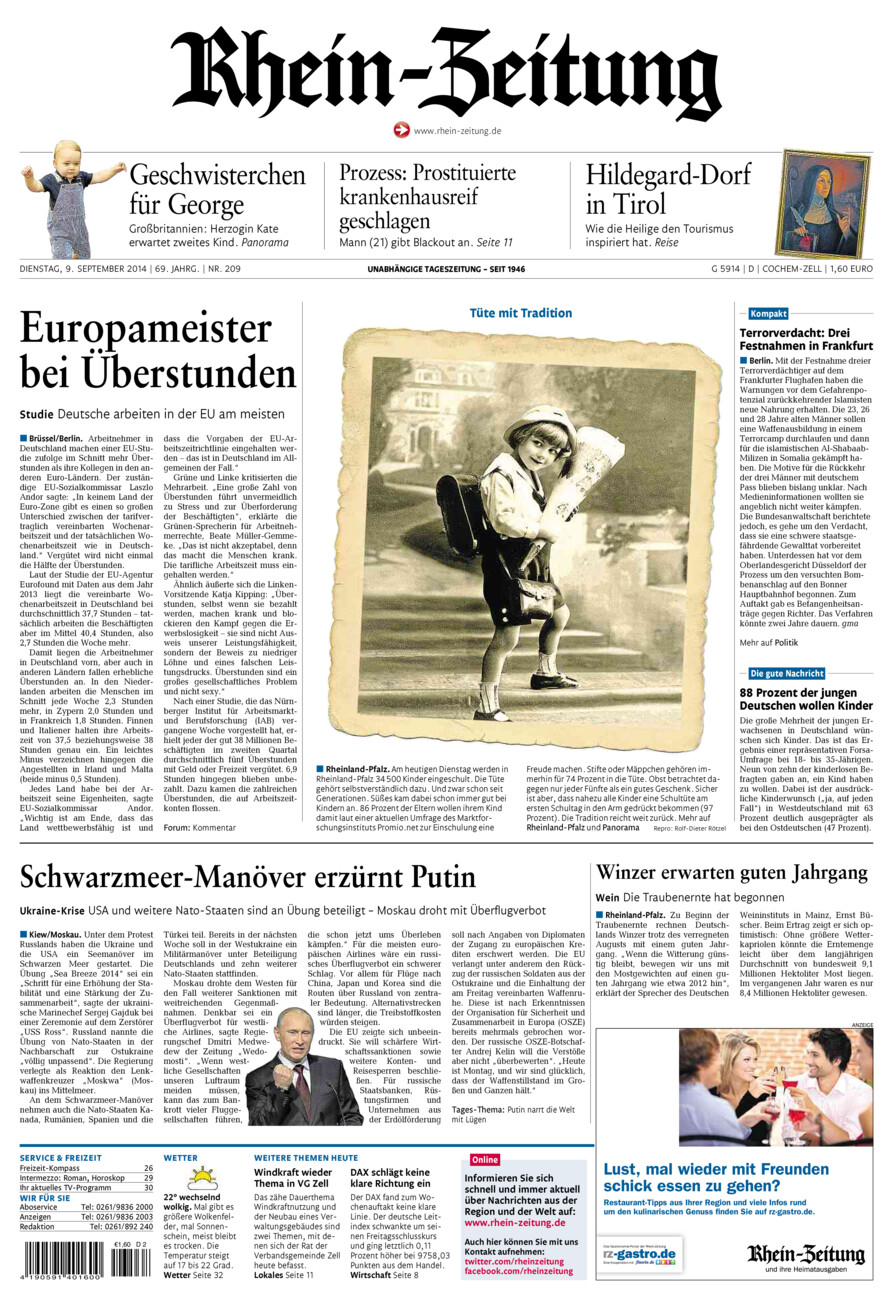 Rhein-Zeitung Kreis Cochem-Zell vom Dienstag, 09.09.2014
