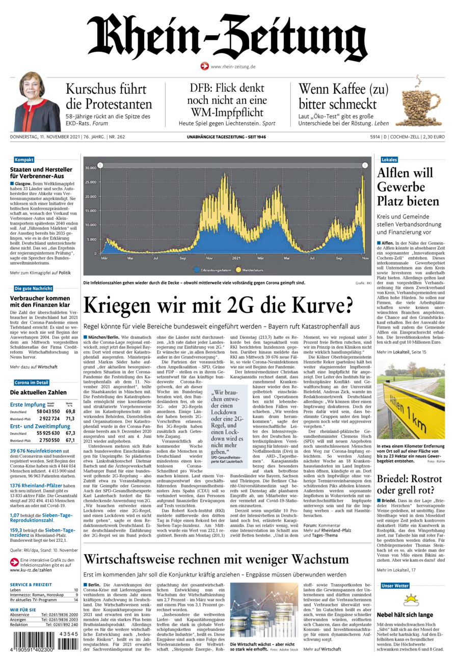 Rhein-Zeitung Kreis Cochem-Zell vom Donnerstag, 11.11.2021
