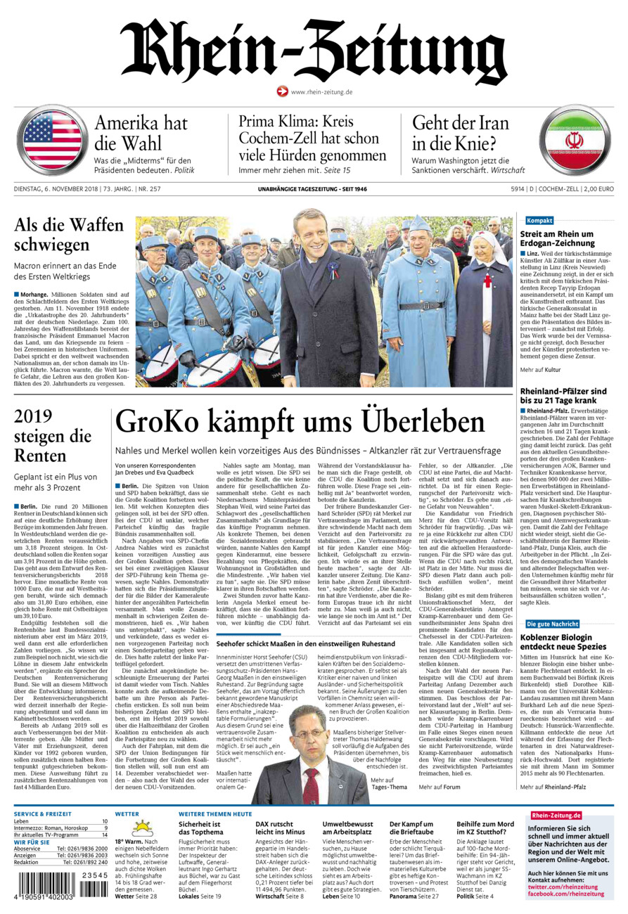 Rhein-Zeitung Kreis Cochem-Zell vom Dienstag, 06.11.2018