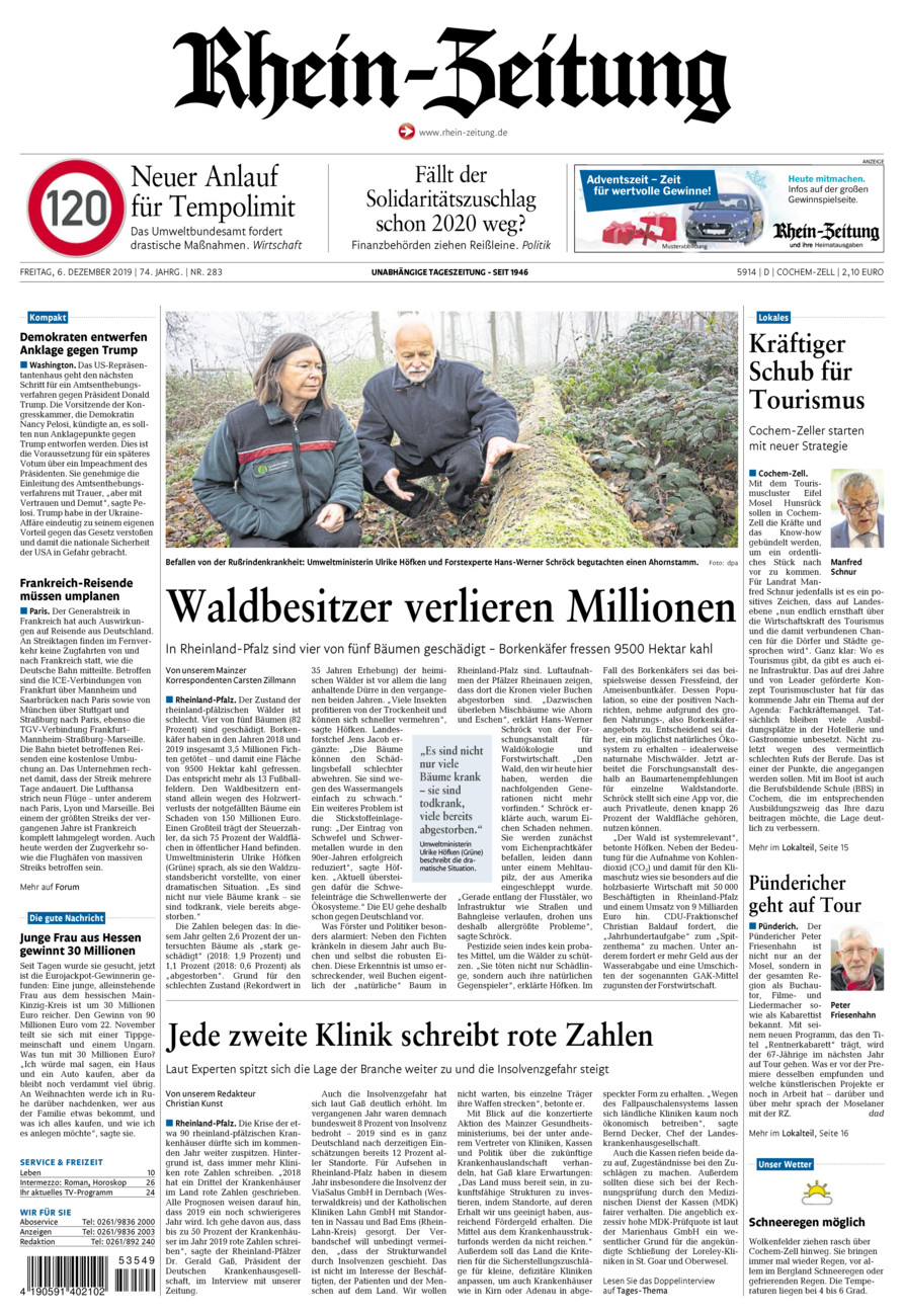 Rhein-Zeitung Kreis Cochem-Zell vom Freitag, 06.12.2019