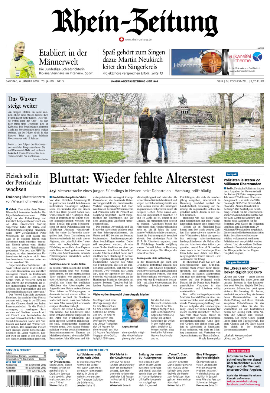 Rhein-Zeitung Kreis Cochem-Zell vom Samstag, 06.01.2018