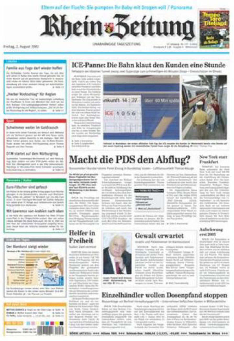 Rhein-Zeitung Kreis Cochem-Zell vom Freitag, 02.08.2002
