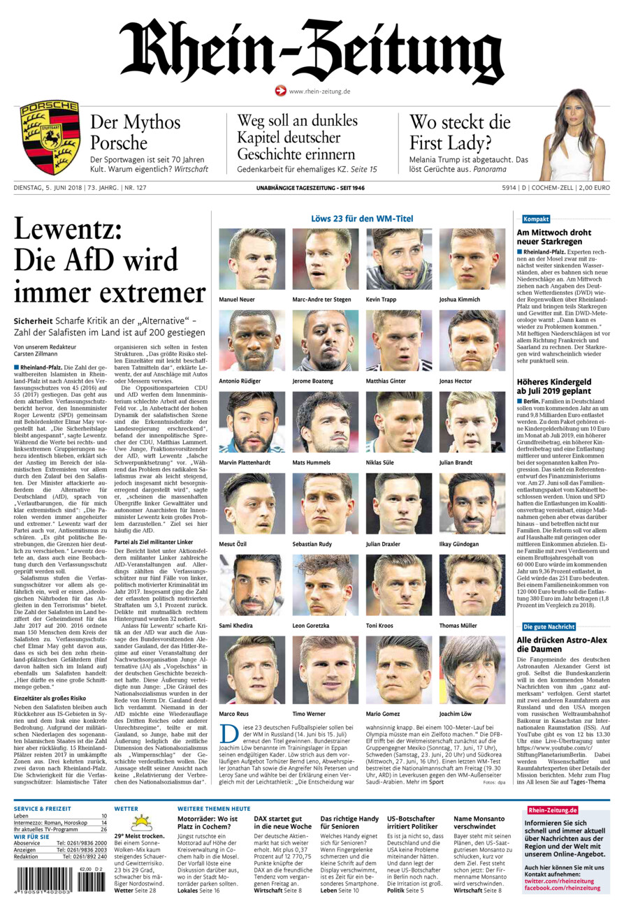 Rhein-Zeitung Kreis Cochem-Zell vom Dienstag, 05.06.2018